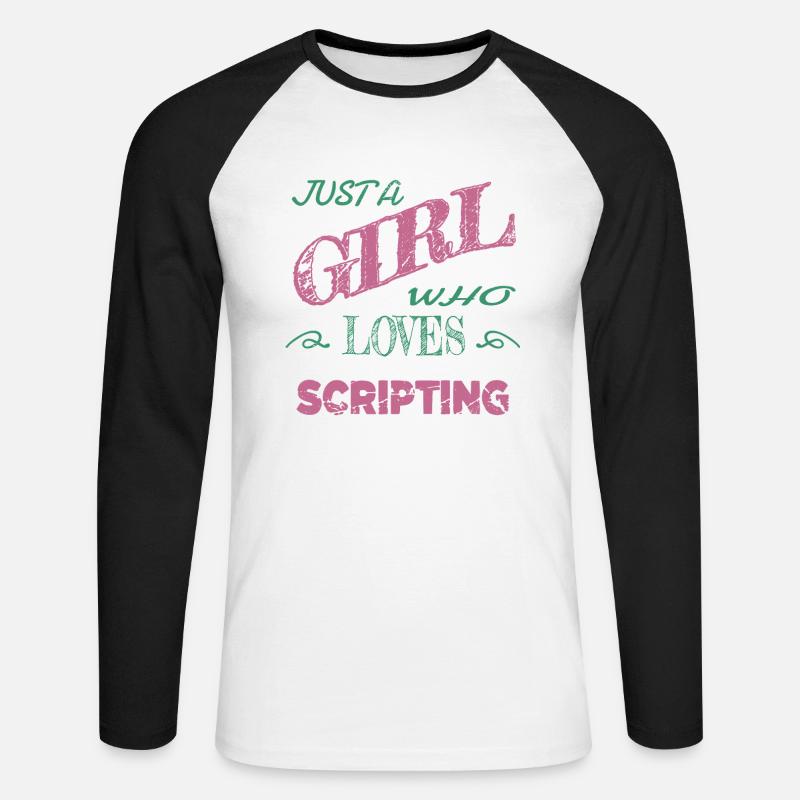 fun computer scientist quote statement - Unisex Baseballshirt langarm - Weiß/Schwarz