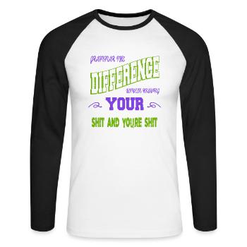 joke writer funny quote editor funny novel awesome - Unisex Long Sleeve Baseball T-Shirt - white/black - Front - Nik (191cm)