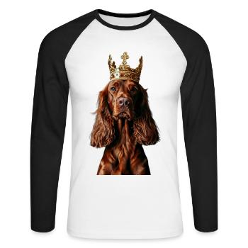 Irish Setter - Unisex Long Sleeve Baseball T-Shirt - white/black - Front - Nik (191cm)