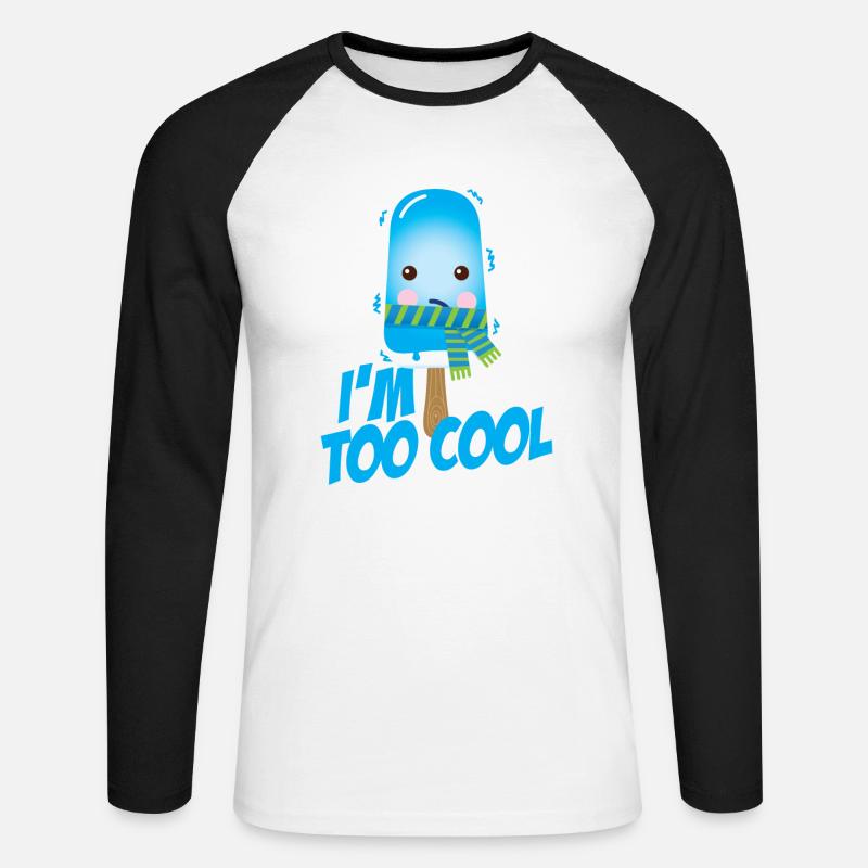Divertente per raffreddare incantesimo carino il - Maglia da baseball a manica lunga da uomo - bianco/nero