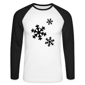 neige / neige - T-shirt baseball manches longues Homme - blanc/noir - Devant - Nik (191cm)