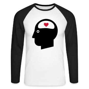 Hang on to a dream - Unisex Baseballshirt langarm - Weiß/Schwarz - Vorne - Nik (191cm)
