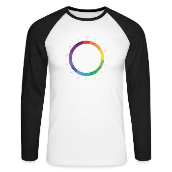 pH Skala Lustiges Chemiker Spaß Witz Fun Geschenk - Unisex Baseballshirt langarm - Weiß/Schwarz - Vorne - Nik (191cm)