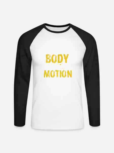 get your body - Unisex Baseballshirt langarm - Weiß/Schwarz