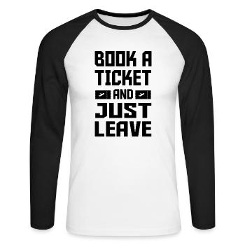 Travel - Unisex Baseballshirt langarm - Weiß/Schwarz - Vorne - Nik (191cm)