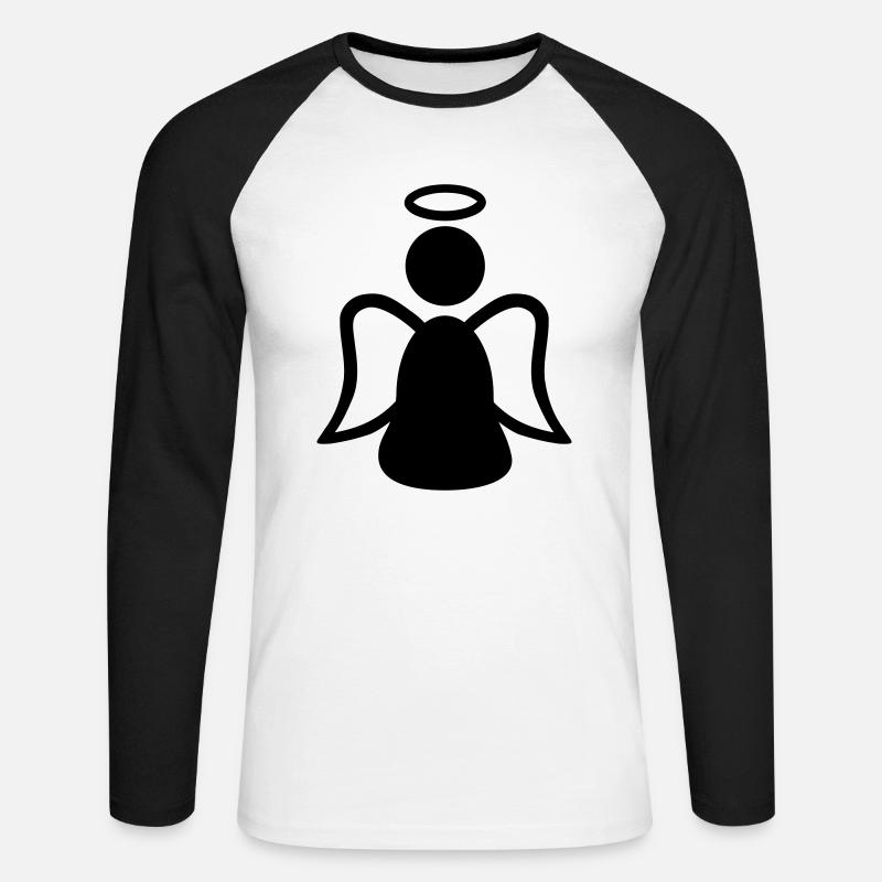 Engel - Unisex Baseballshirt langarm - Weiß/Schwarz