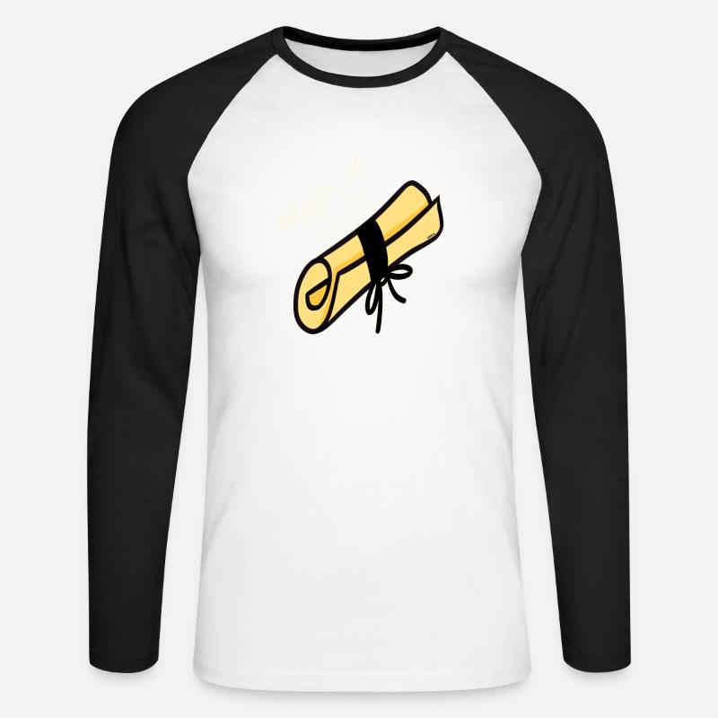 Master of Science Geschenk Abschluss - Unisex Baseballshirt langarm - Weiß/Schwarz