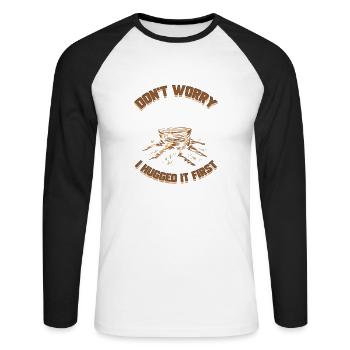 Arborist Tree Surgeon Lumberjack chainsaw poison - Unisex Long Sleeve Baseball T-Shirt - white/black - Front - Nik (191cm)