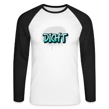 Dicht hacke dicht Alkohol saufen Säufer Partner - Unisex Baseballshirt langarm - Weiß/Schwarz - Vorne - Nik (191cm)