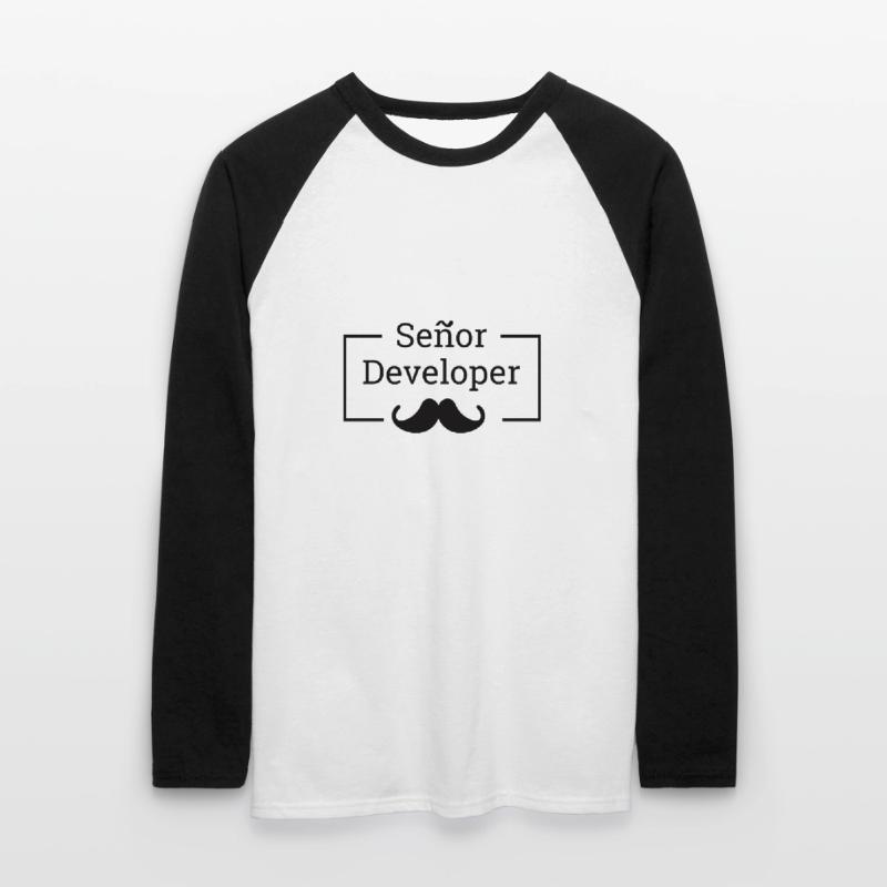 "Senor Developer, Senior Developer" |Programmierer Unisex Baseballshirt langarm
