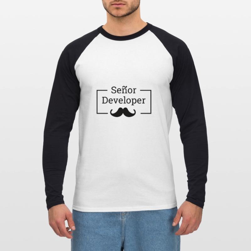 "Senor Developer, Senior Developer" |Programmierer Unisex Baseballshirt langarm