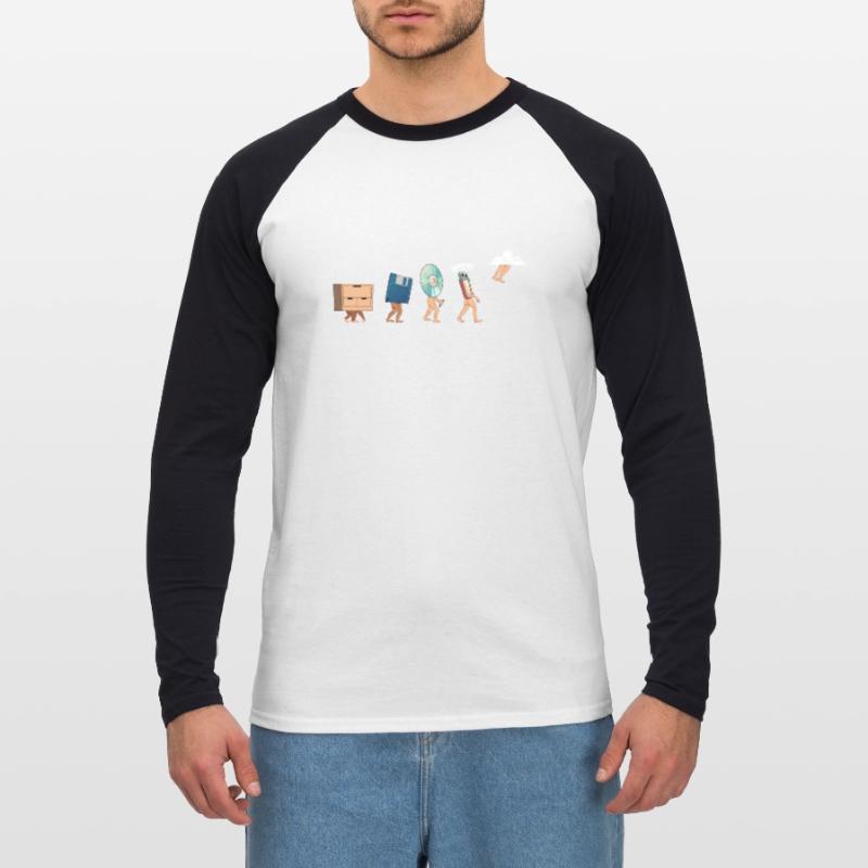 Cloud Computing Evolution - Gift Idea for Nerd Unisex Long Sleeve Baseball T-Shirt