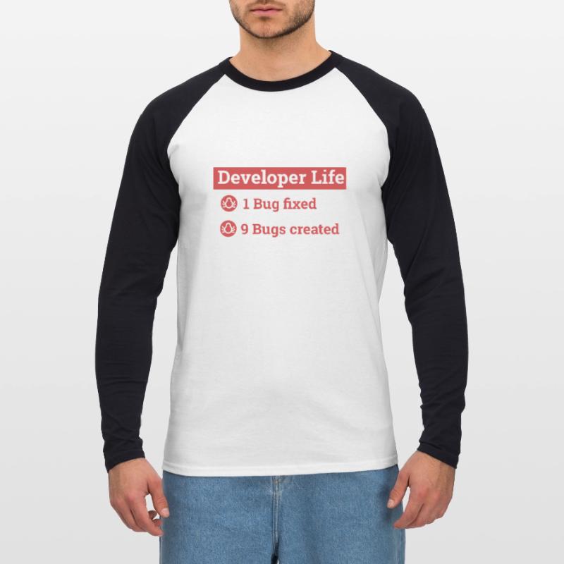 "Developer life" | Programmer, Programmer Unisex Long Sleeve Baseball T-Shirt