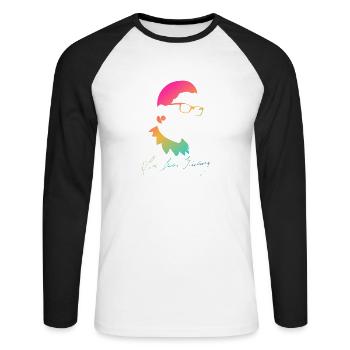 Ruth Bader Ginsburg RBG Court Judge LGBT I dissent - Unisex Baseballshirt langarm - Weiß/Schwarz - Vorne - Nik (191cm)