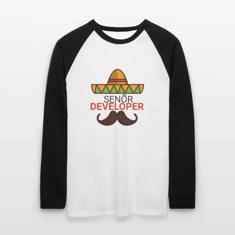 "Senor Developer, Senior Developer" |Programmierer Unisex Baseballshirt langarm