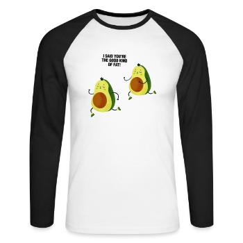J'ai dit que tu étais le bon genre de Fat Guacamole Fun G - T-shirt baseball manches longues Homme - blanc/noir - Devant - Nik (191cm)
