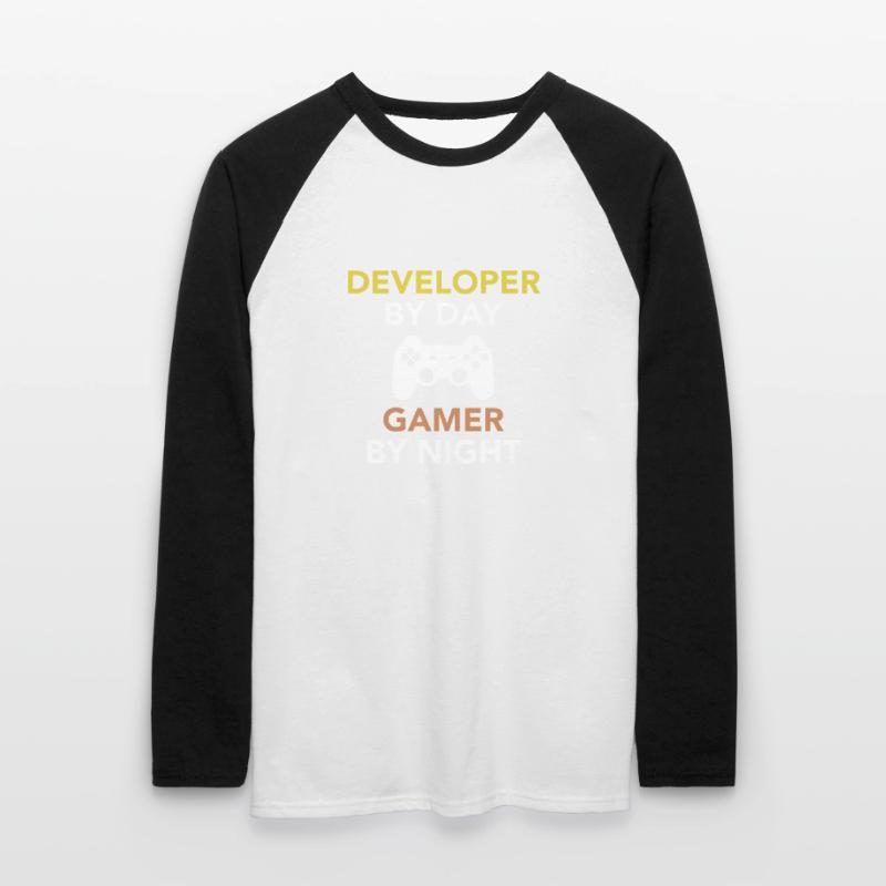 Gamer Software Developer Engineer Programmer Unisex Long Sleeve Baseball T-Shirt