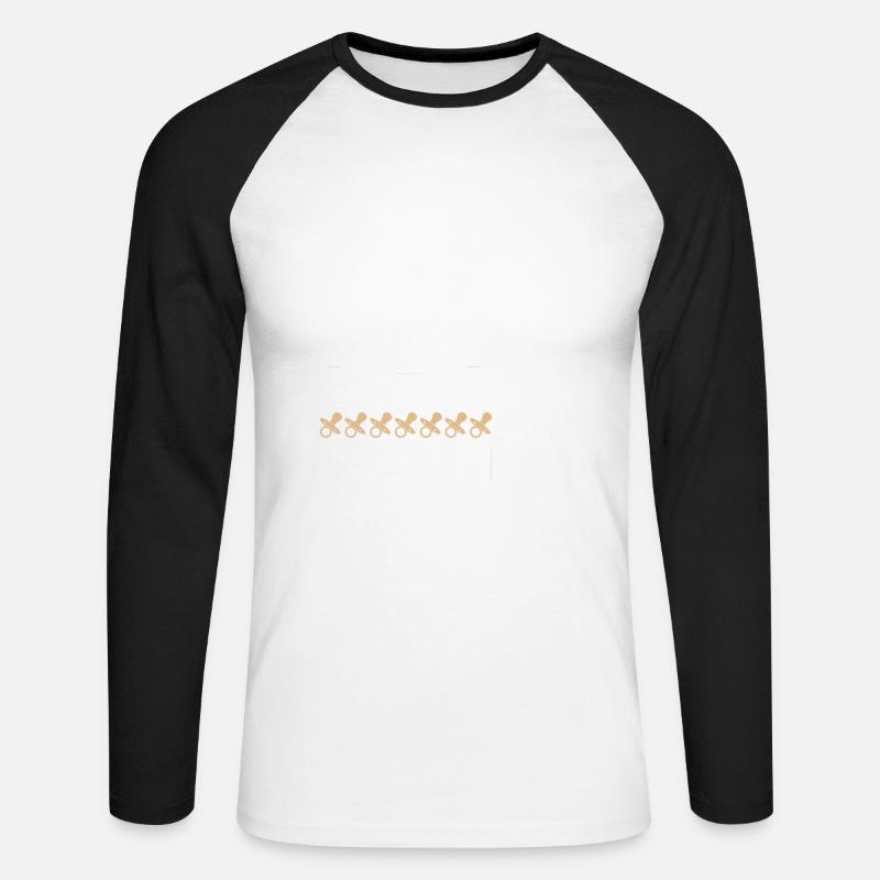 Baby loading please wait Geschenkidee - Unisex Baseballshirt langarm - Weiß/Schwarz
