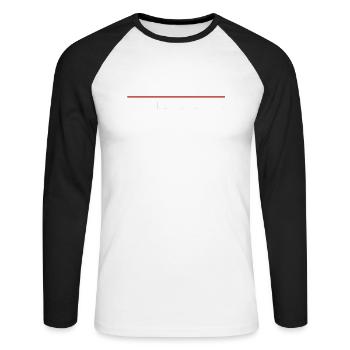 Du hast Recht ich habe meine Ruhe - Unisex Baseballshirt langarm - Weiß/Schwarz - Vorne - Nik (191cm)