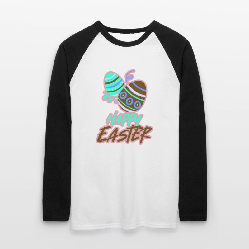 Easter Easter Happy Easter Easter Eggs Unisex Long Sleeve Baseball T-Shirt