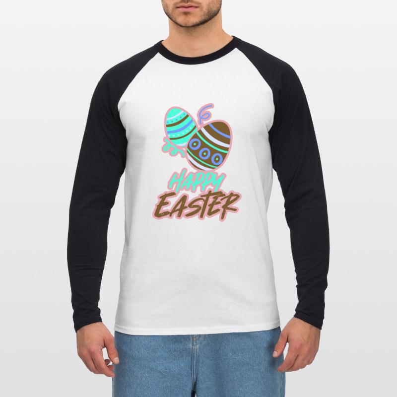 Easter Easter Happy Easter Easter Eggs Unisex Long Sleeve Baseball T-Shirt