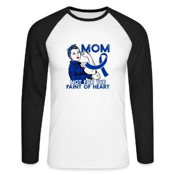 Disability Movement and Awareness Support For Mom - Unisex Long Sleeve Baseball T-Shirt - white/black - Front - Nik (191cm)