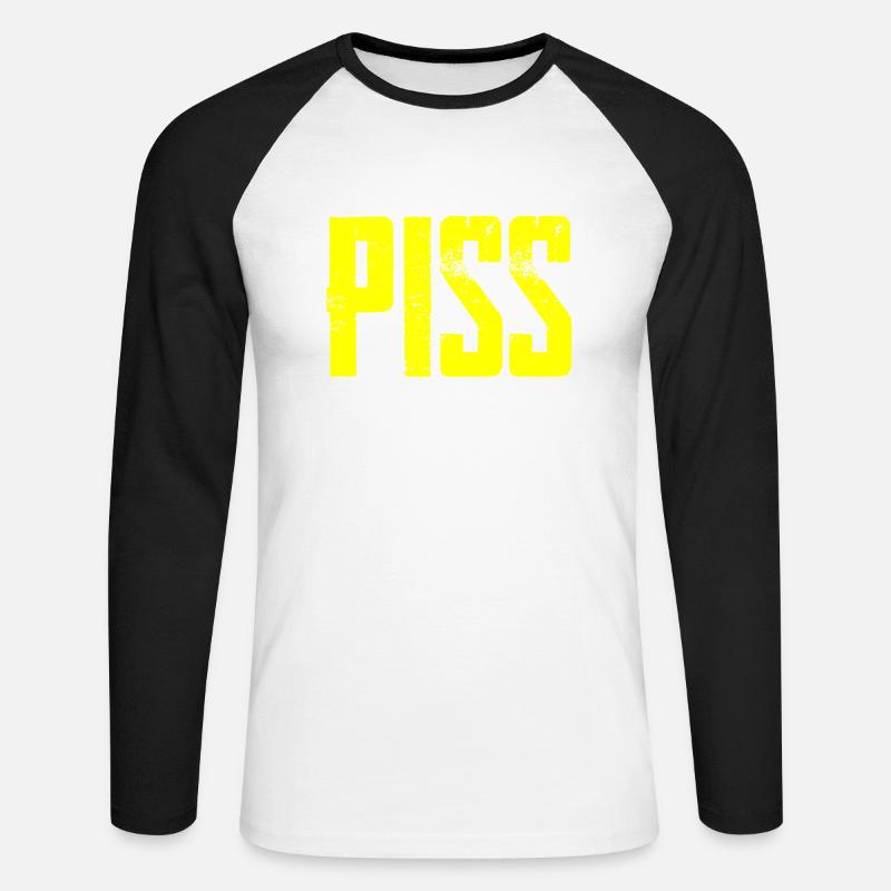 Piss Drinker 4 - Unisex Baseballshirt langarm - Weiß/Schwarz