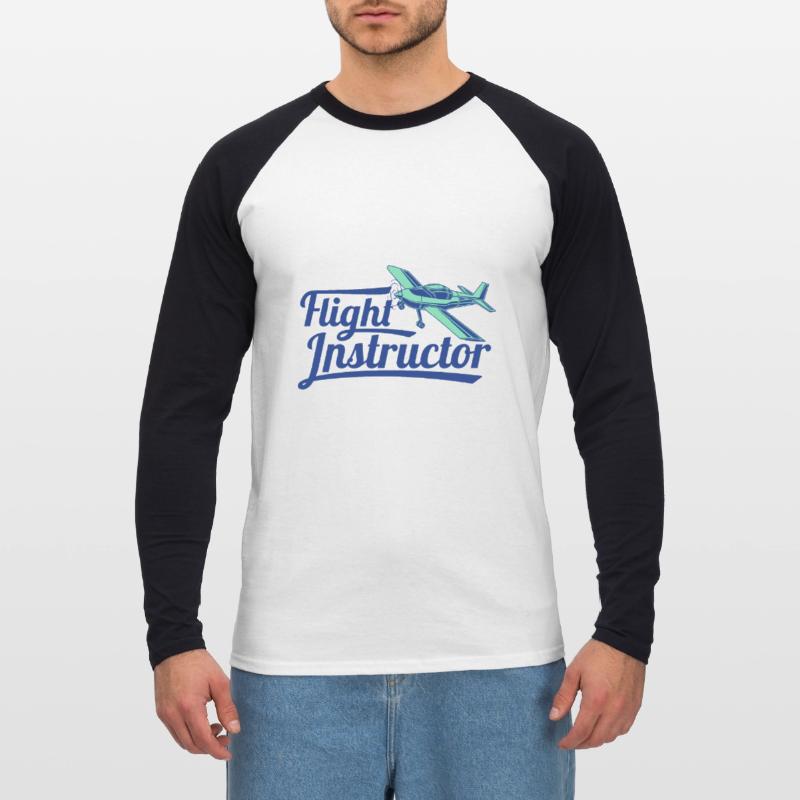 Motor Flight Instructor Flight Instructor Pilot Instructor Flight Unisex Long Sleeve Baseball T-Shirt