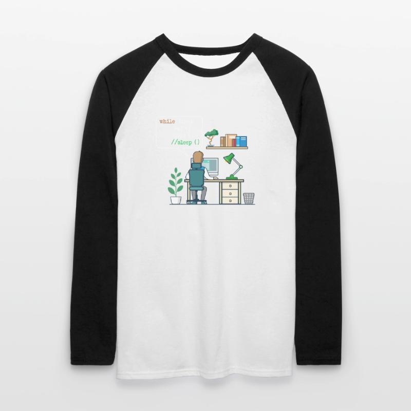 Eat Code Sleep | Funny Coder Programmeur T-shirt baseball manches longues Homme