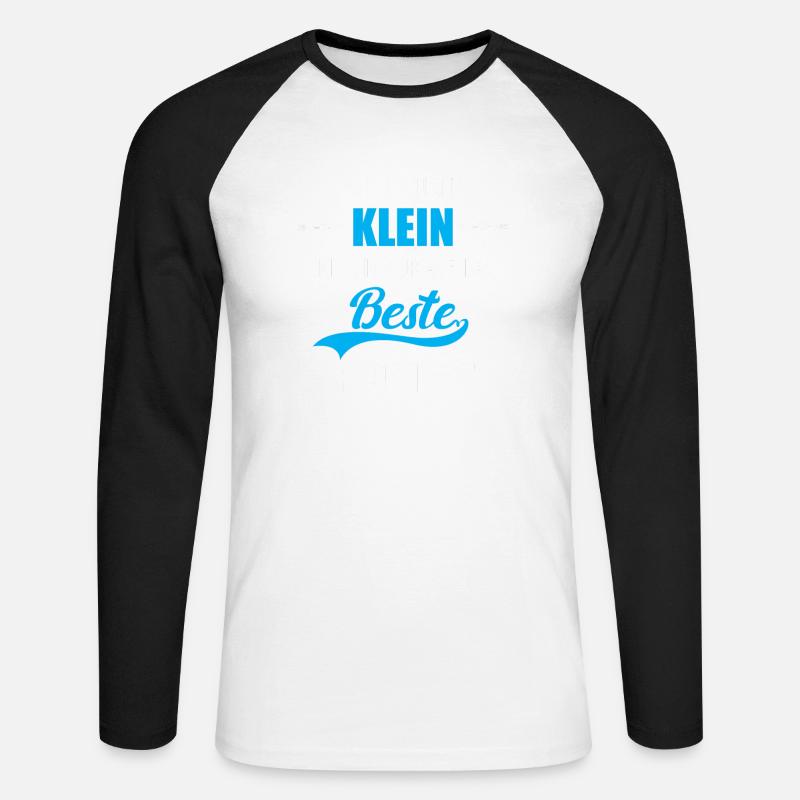 Ich bin nicht klein - Unisex Baseballshirt langarm - Weiß/Schwarz