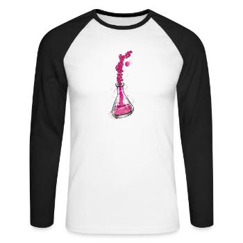 Chemistry I test tube laboratory microscope for - Unisex Long Sleeve Baseball T-Shirt - white/black - Front - Nik (191cm)
