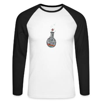 Chemistry I test tube laboratory microscope for - Unisex Long Sleeve Baseball T-Shirt - white/black - Front - Nik (191cm)