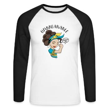 Bahamas Girl Unbreakable I Bahamas Heritage I - T-shirt baseball manches longues Homme - blanc/noir - Devant - Nik (191cm)