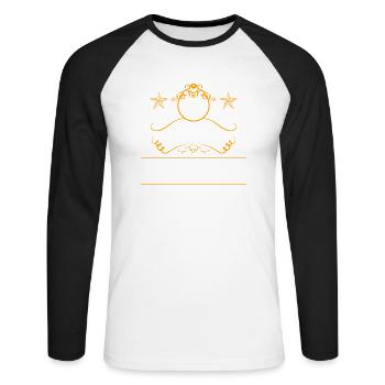 1 Jahr verheiratet nur 2 Fehler 1.Hochzeitstag - Unisex Baseballshirt langarm - Weiß/Schwarz - Vorne - Nik (191cm)