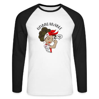 Fille maltaise incassable I Héritage maltais I - T-shirt baseball manches longues Homme - blanc/noir - Devant - Nik (191cm)