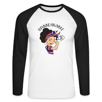 Fille thaïlandaise incassable I Héritage thaïlandais I Thaïlande - T-shirt baseball manches longues Homme - blanc/noir - Devant - Nik (191cm)