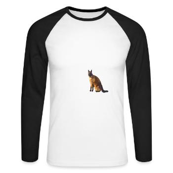The More People I Met The More I Like My Cat - Unisex Long Sleeve Baseball T-Shirt - white/black - Front - Nik (191cm)