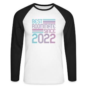 Best roommate since 2022 love your roomates - Unisex Long Sleeve Baseball T-Shirt - white/black - Front - Nik (191cm)