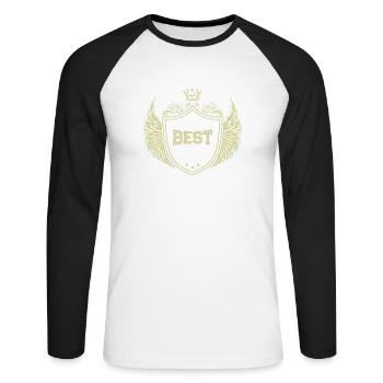 1963 best of - Unisex Long Sleeve Baseball T-Shirt - white/black - Front - Nik (191cm)