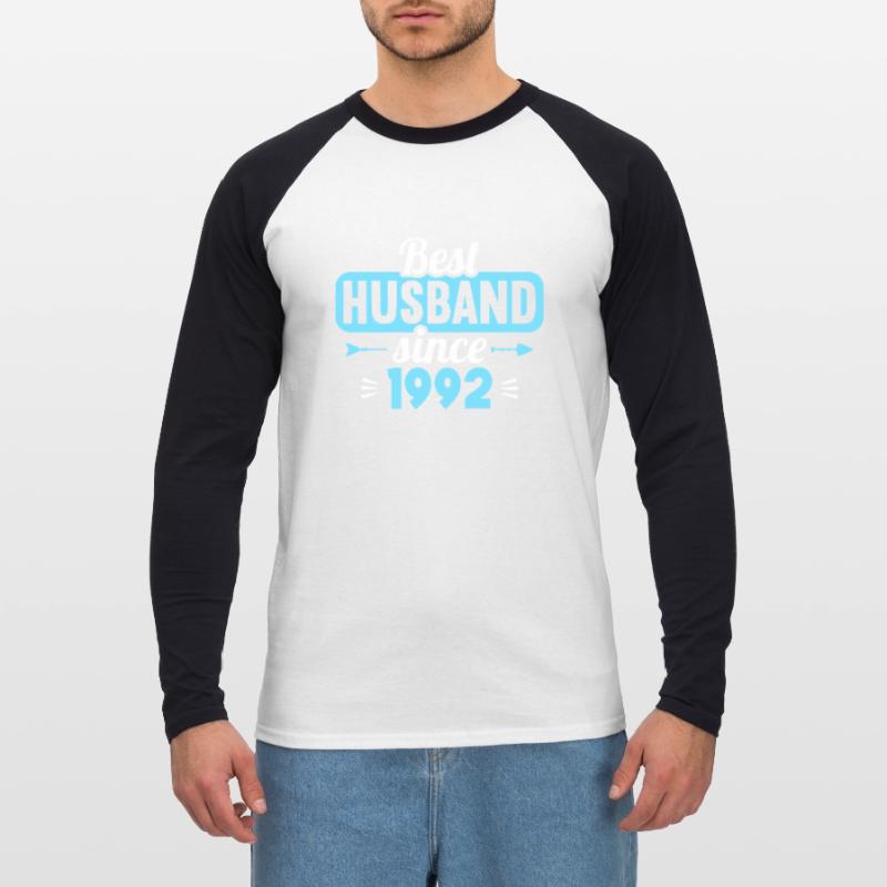 Beste Ehefrau Bester Ehemann seit 1992 Unisex Baseballshirt langarm