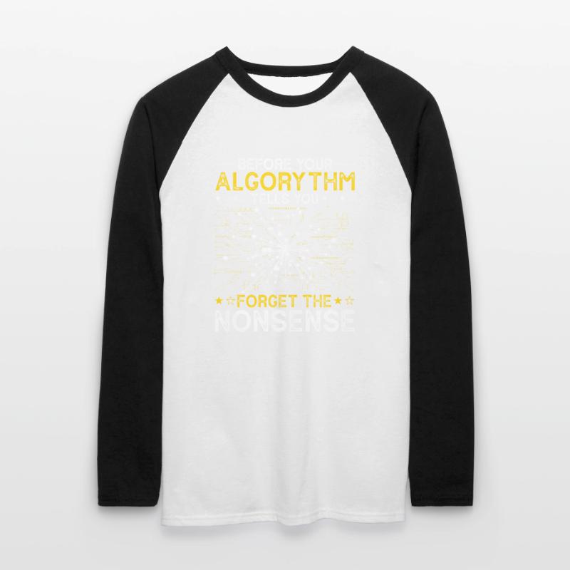 Programmeur d’algorithmes d’intelligence artificielle T-shirt baseball manches longues Homme