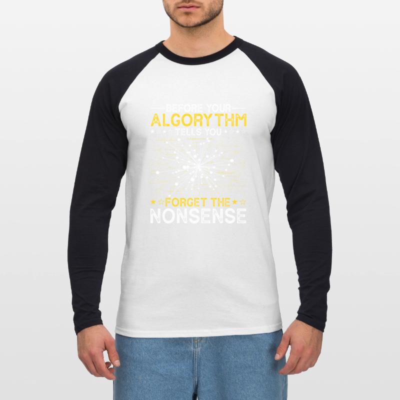 Programmeur d’algorithmes d’intelligence artificielle T-shirt baseball manches longues Homme