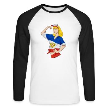 Russian Girl Unbreakable I Russian Heritage I - Unisex Baseballshirt langarm - Weiß/Schwarz - Vorne - Nik (191cm)