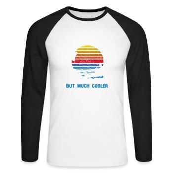 Fun Surfing Kite Surfer Father's Day Kiteboarding - Unisex Long Sleeve Baseball T-Shirt - white/black - Front - Nik (191cm)