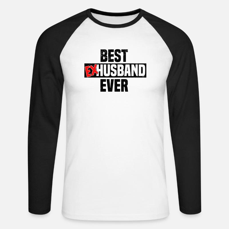 Scheidung Trennung Ehe Ex Scheidungsparty - Unisex Baseballshirt langarm - Weiß/Schwarz