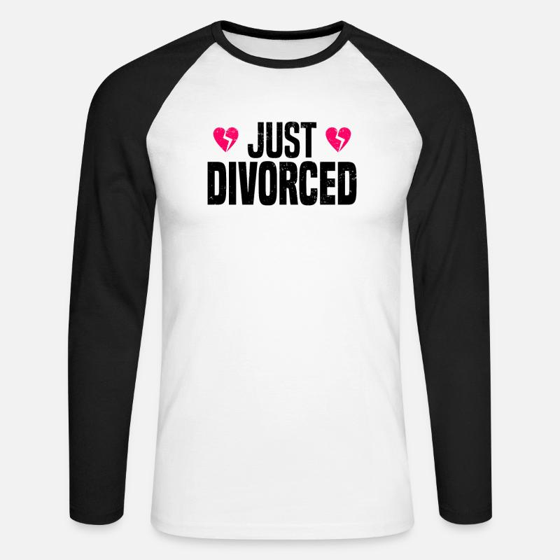Scheidung Trennung Ehe Ex Scheidungsparty - Unisex Baseballshirt langarm - Weiß/Schwarz
