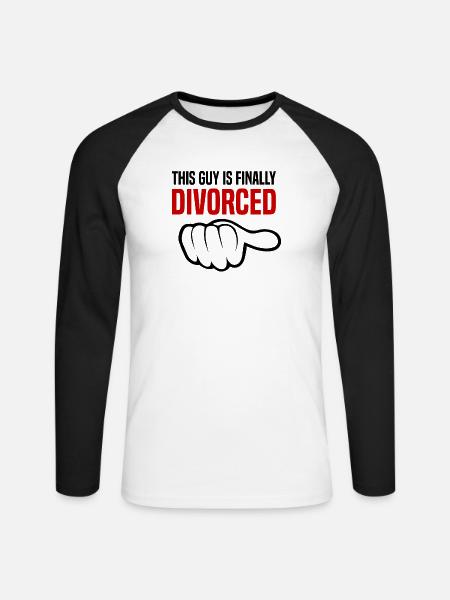 Scheidung Trennung Ehe Ex Scheidungsparty - Unisex Baseballshirt langarm - Weiß/Schwarz