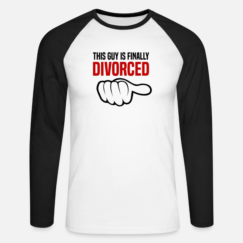 Scheidung Trennung Ehe Ex Scheidungsparty - Unisex Baseballshirt langarm - Weiß/Schwarz