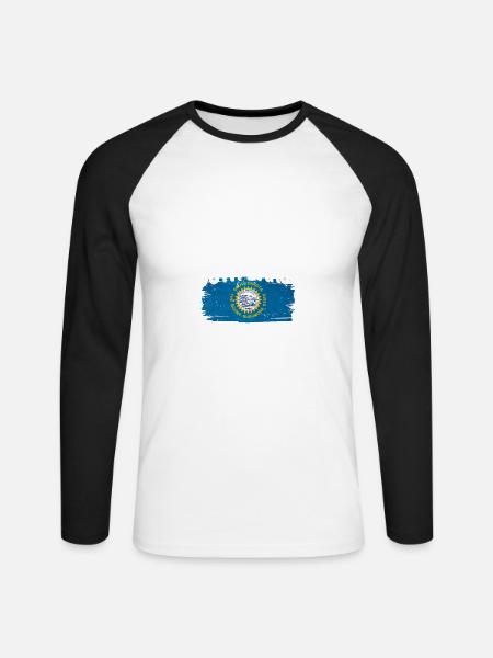 South Carolina - Unisex Baseballshirt langarm - Weiß/Schwarz