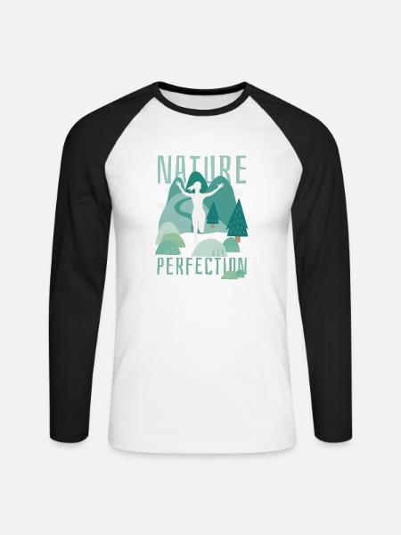 Marathon, Trailrunning Läuferin - Unisex Baseballshirt langarm - Weiß/Schwarz